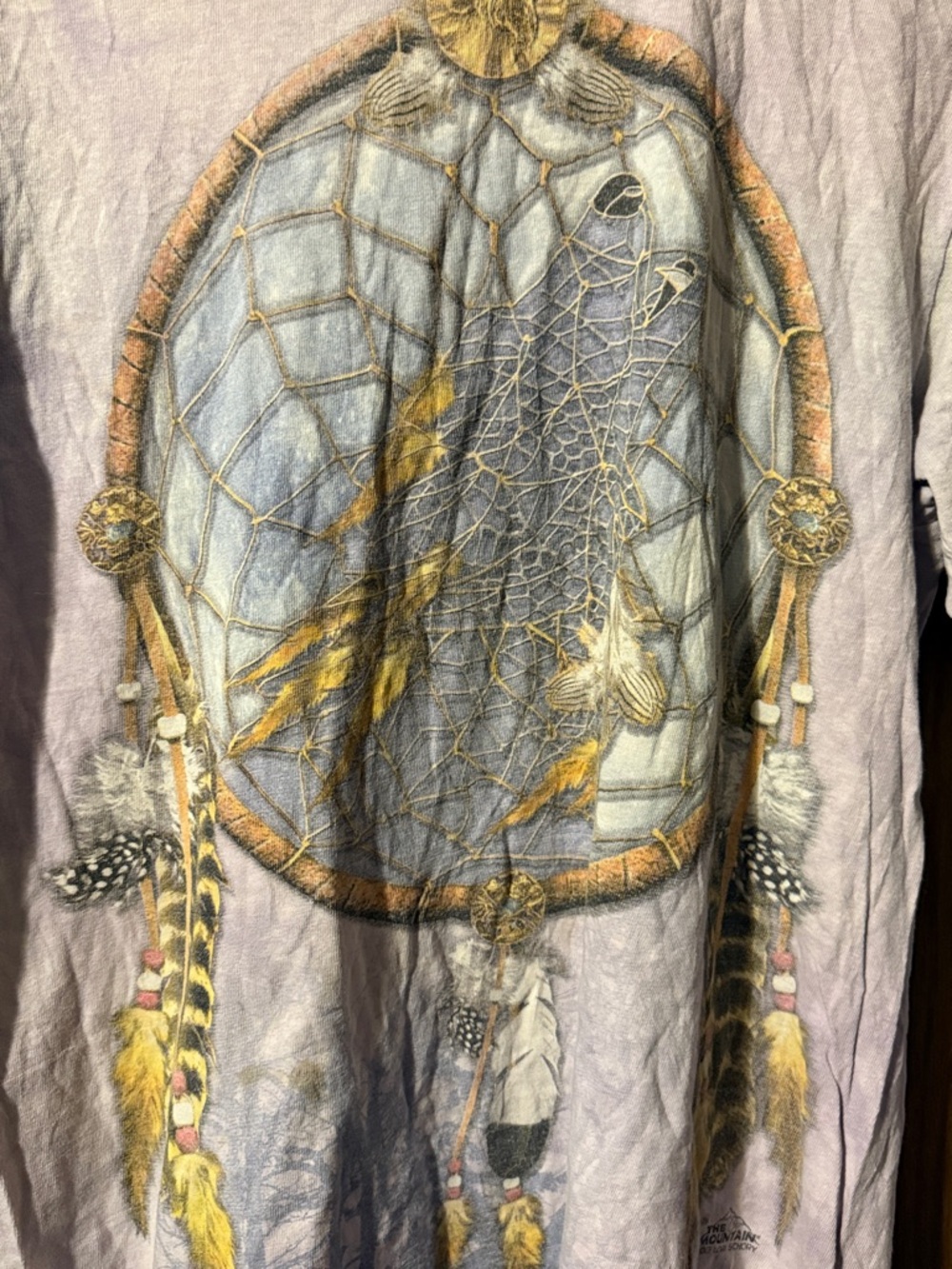 Dreamcatcher Graphic Tee in Lavender with Yellow Accents Men’s Medium